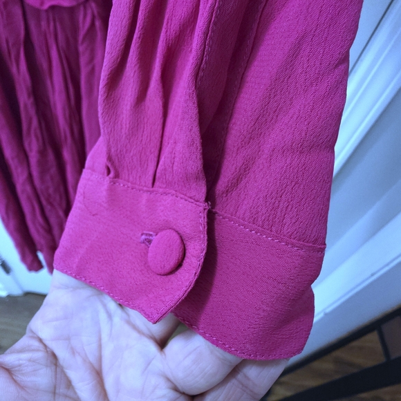 Vintage Sarin New York Beaded Maxi Dress Size M Pink 80s Drop Waist Rayon - Picture 8 of 9